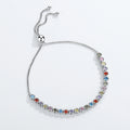 S925 Sterling Silver Rainbow Bracelet New