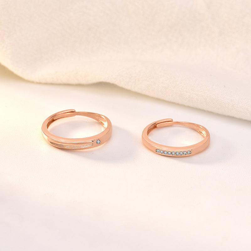 Original S925 Sterling Silver Couple Ring