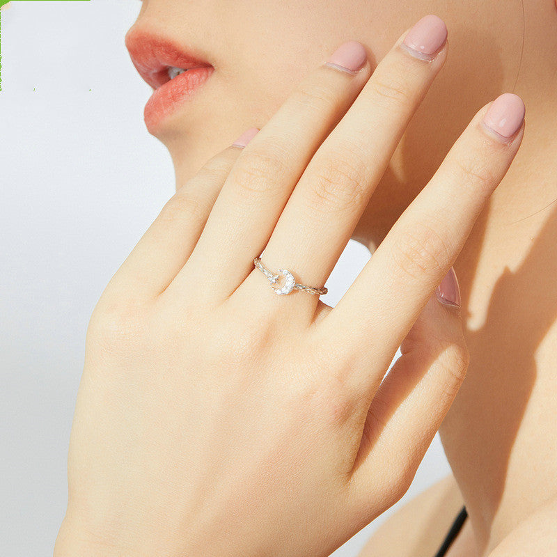 Star Moon S925 Sterling Silver Ring