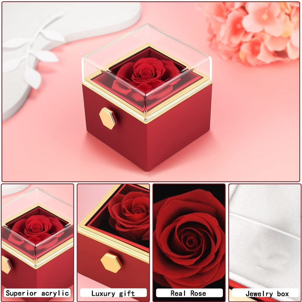 Fashionable Double-heart Necklace With Engraved Lettering Comes In A Reversible Rotating Gift Box