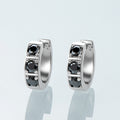 Hip Hop Pull Moissanite Earring Eardrop S925 Sterling Silver Black And White Chic Ear Clip