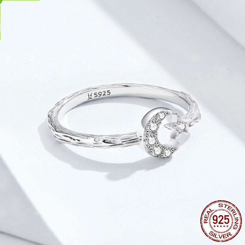 Star Moon S925 Sterling Silver Ring