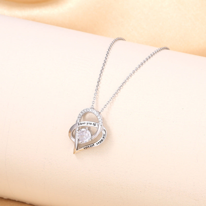 Simple Peach Heart Mother's Day Gift Necklace