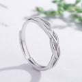 S925 Sterling Silver Winding Couple Ring